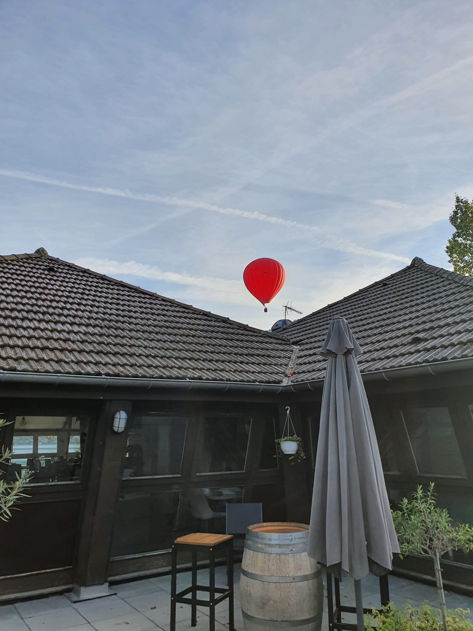 Vue nocturne du restaurant