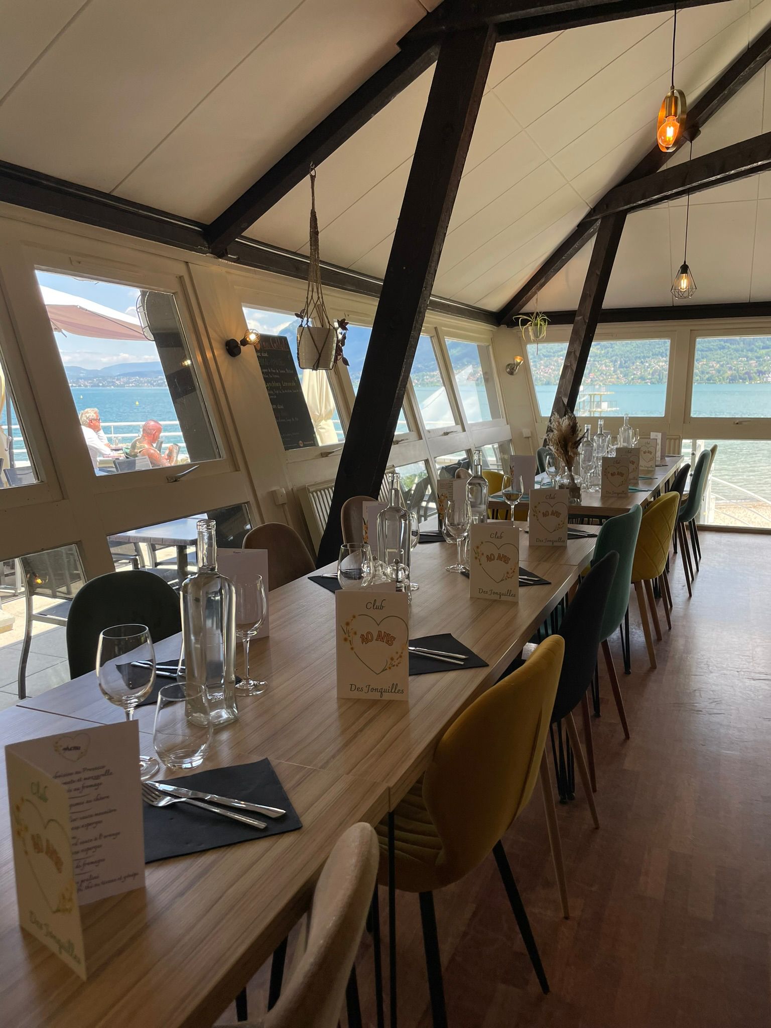 Ambiance terrasse face au lac